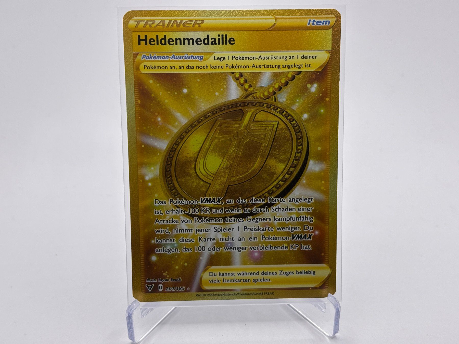 Pokémon Carte collezionabili: Farbenschock - Heldenmedaille  (VIV 201) - DE – Nuovo (secondo la descrizione) da Allschwil venduto da Bullach