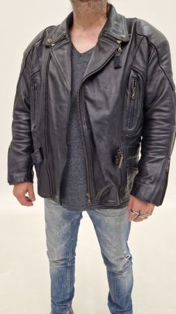 Schwere Biker-Lederjacke in Grösse M