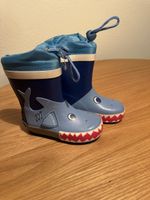 Kinder Gummistiefel Hai Motiv blau Grösse 23 neuwertig