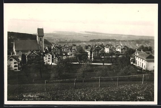 Cartoline postali: AK Wolfhalden, Ortspartie mit Kirche – Usato da Berlin venduto da bartko-reher