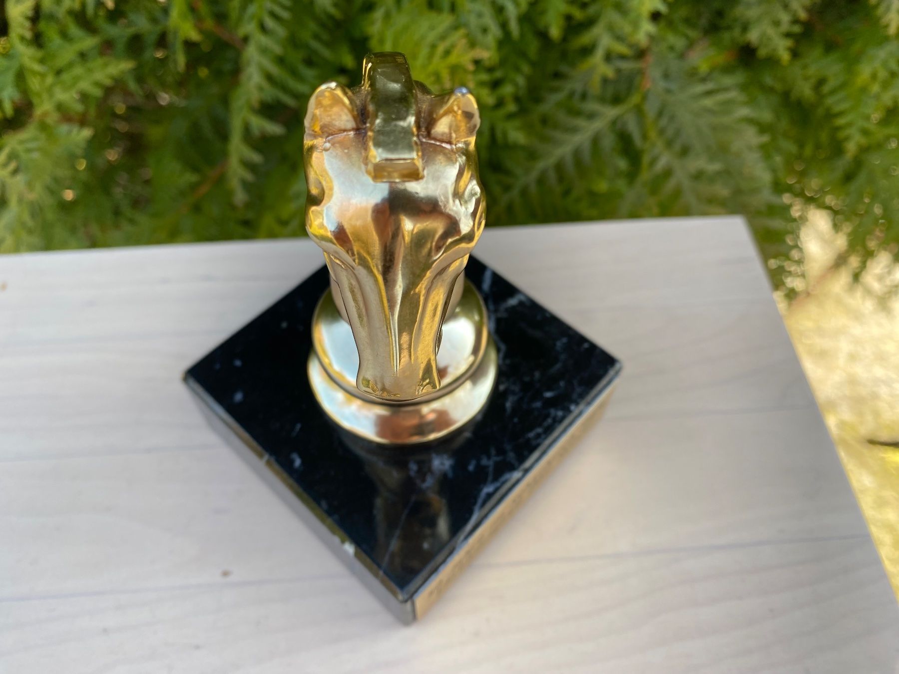 Statuette: schöne Schachfigur auf Marmorsockel – Usato da Feldbach venduto da Fea1 4
