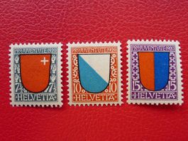 1920, J15-J17 (Pro Juventute) Serie postfrisch ** Kat: 60.-