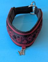 Hunde-Halsband aus Softshell / Zierborten / Zugstopp