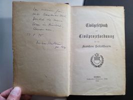 Cicilgesetzbuch und Civil Prozessordnung  Kt. Solothurn 1891
