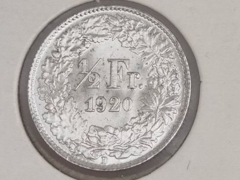 Tutti le monete: 1/2 FR 1920 UNZ – Nuovo e nell'imballaggio originale da Bure venduto da chap981 1