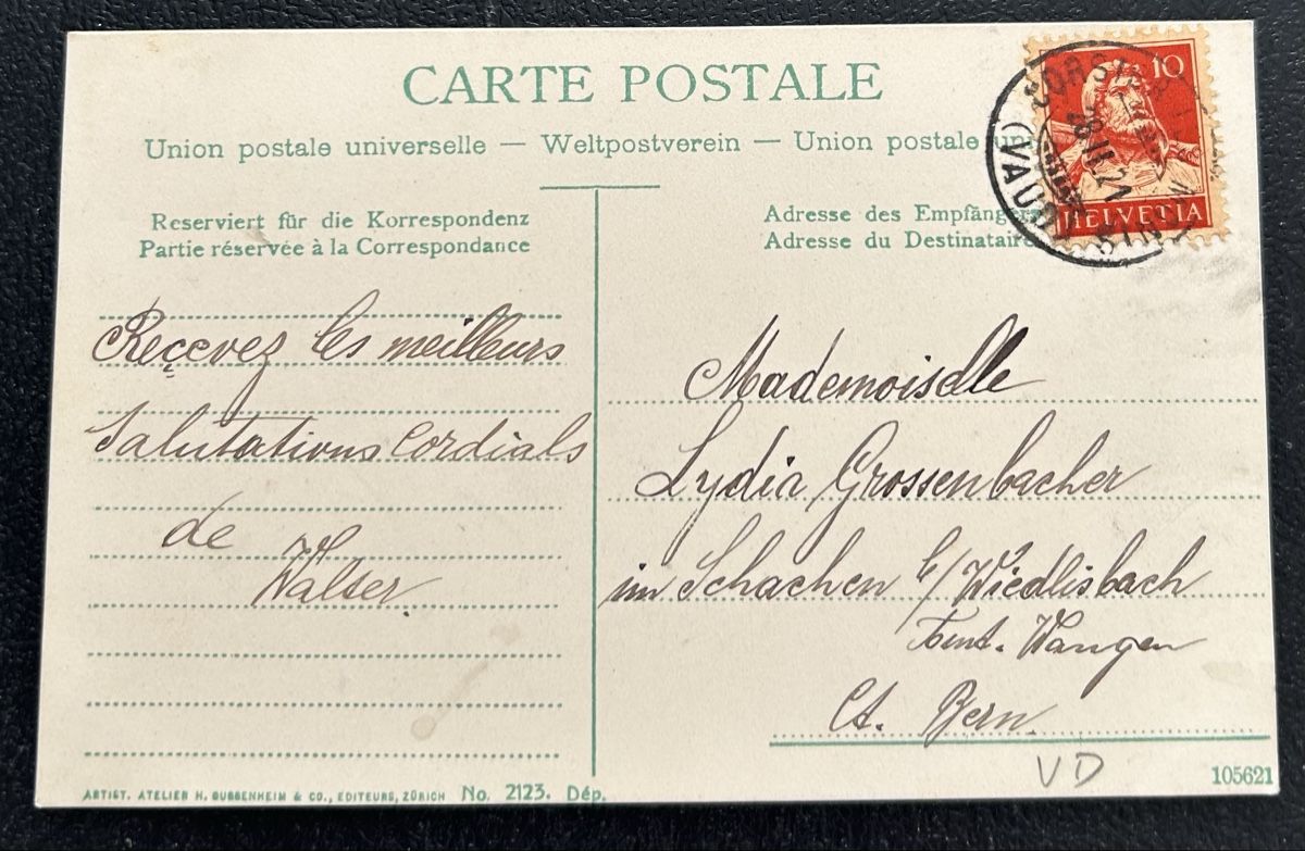 Cartoline postali: AK Vevey Strassenpartie  – Usato da Horw venduto da Tellbub 1