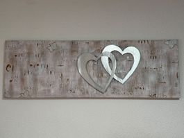 Wandbild mit zwei Herzen