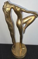 Messing Skulptur aus den 1970er Jahren – Feminine Lady