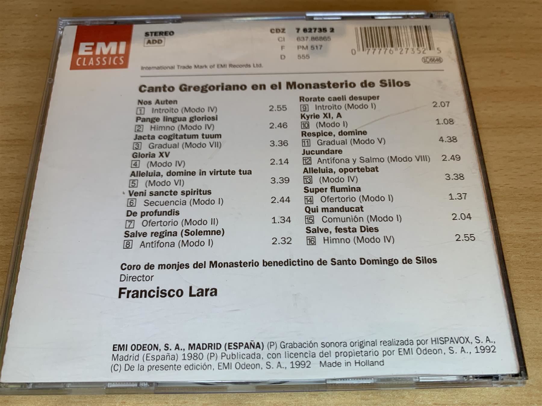 CD: Coro De Monjes Del Monasterio De Santo.. – Usato da Rikon im Tösstal venduto da Alpenmutz 1