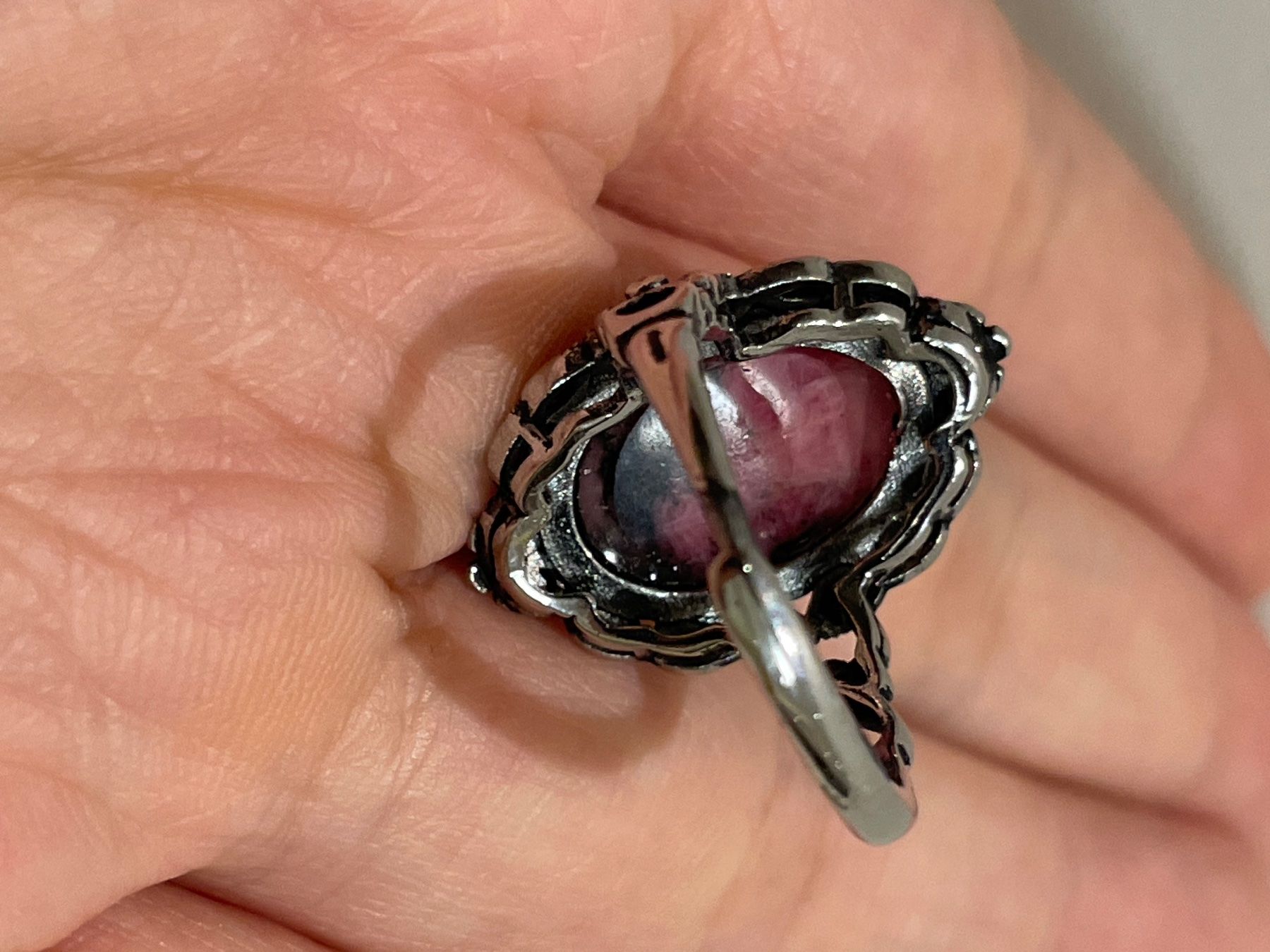 Bagues: Vintage-Ring mit Rhodonit – Neuf avec emballage d'origine à Schiers par sisikristall 2