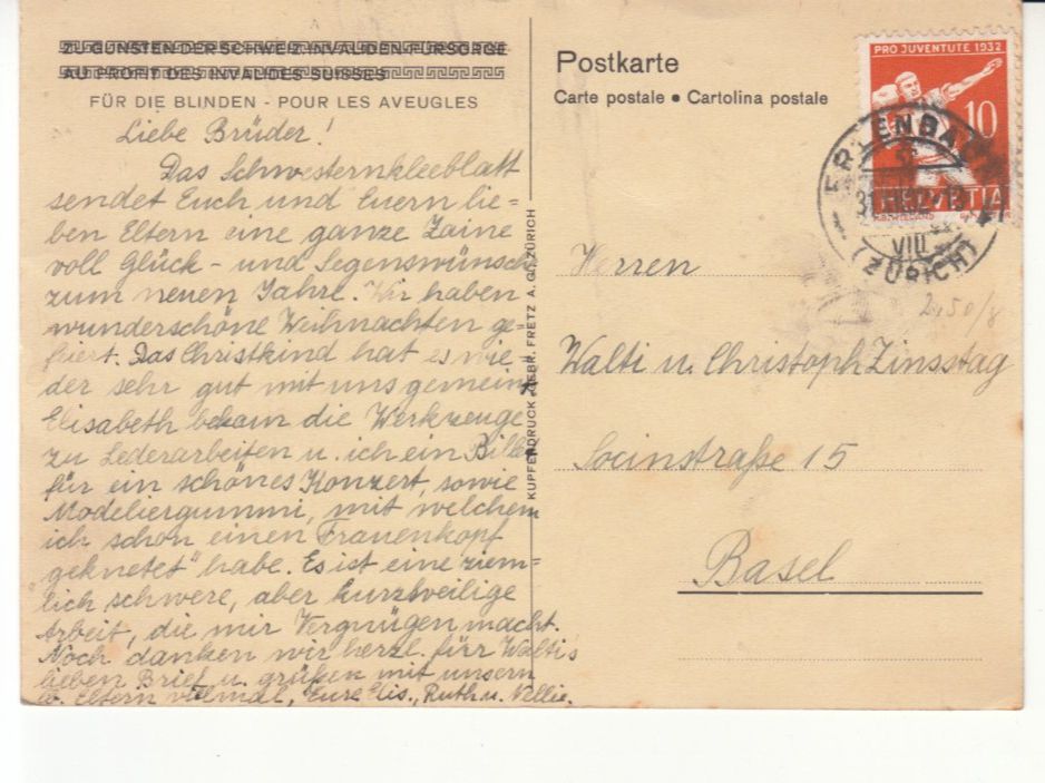 Ansichtskarten: Gstaad 1932 – Gebraucht aus Bürglen TG von StampGraf 1