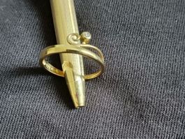 Goldring 333 Diamantsplitter 0.01 ct gestempelt anello d'oro