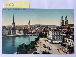 Zürich Fraumünster, St. Peter und Grossmünster 1917