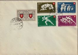 1950 Serie Sport auf Brief