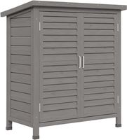 Gartenschrank Holz 87x46,5x96,5cm grau