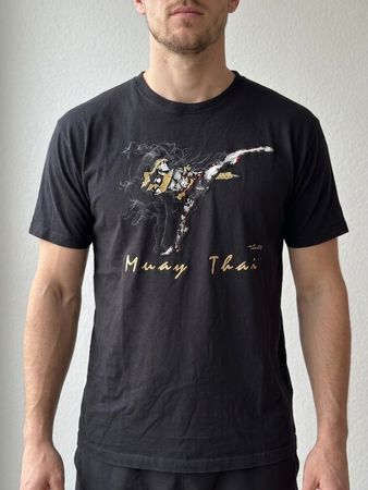 Original Muay Thai T-Shirt Schwarz – Direkt aus Bangkok XXL