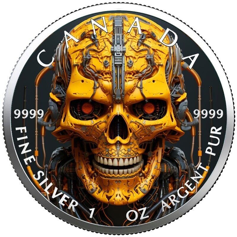 Tutti le monete: Cyber Skull 2023 Maple Leaf 1 OZ SILBER -COLOR EDIT – Nuovo (secondo la descrizione) da Wetzikon ZH venduto da Nicki6