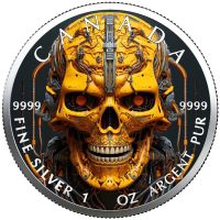 Cyber Skull 2023 Maple Leaf 1 OZ SILBER -COLOR EDIT