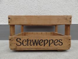 1 alte Holzkiste SCHWEPPES 1969 Kiste Getränkekiste Harass