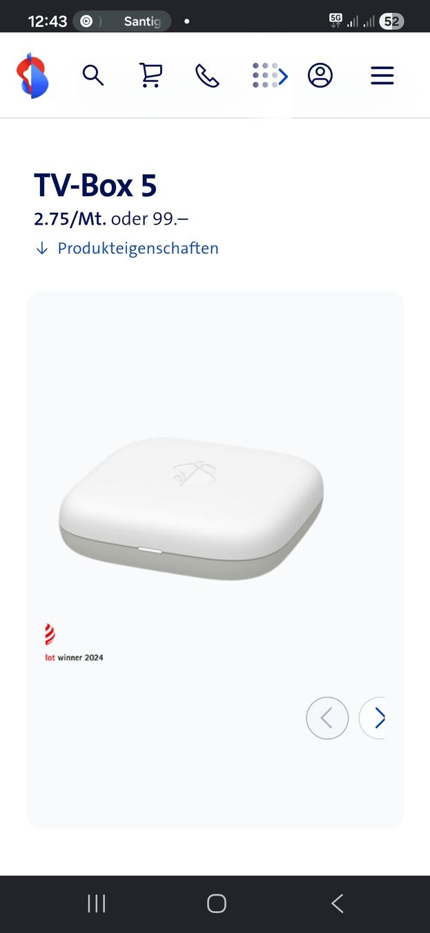 Swisscom Lecteur multimedia & Streamer: Swisscom TV Box 5 OVP! – Neuf avec emballage d'origine à Amriswil par Mega-Toppreise 2