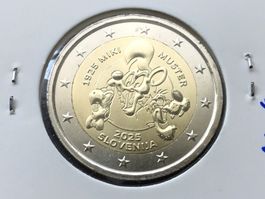 2 Euro  Slowenien 2025 ,  Micky Maus,  Unzirkuliert