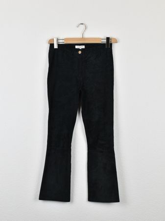 Ginger Lederhose, Wildleder, schwarz, Grösse 36