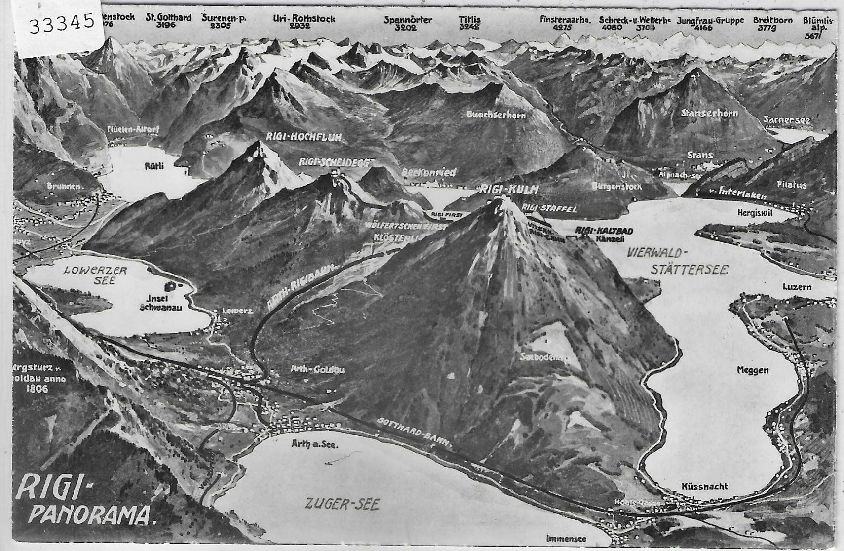 Cartes postales: Rigi-Panorama Relief – D'occasion à Ettingen par Kartenplanet