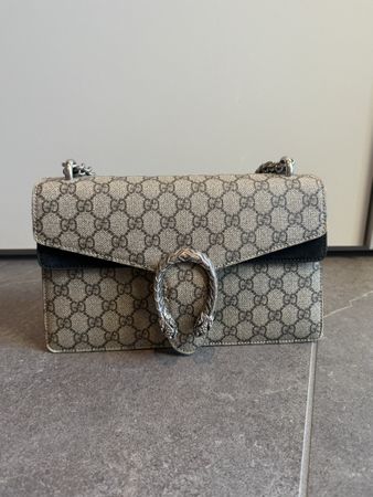 Original Tasche Gucci Dionysus GG Supreme Canvas Leder Mitte