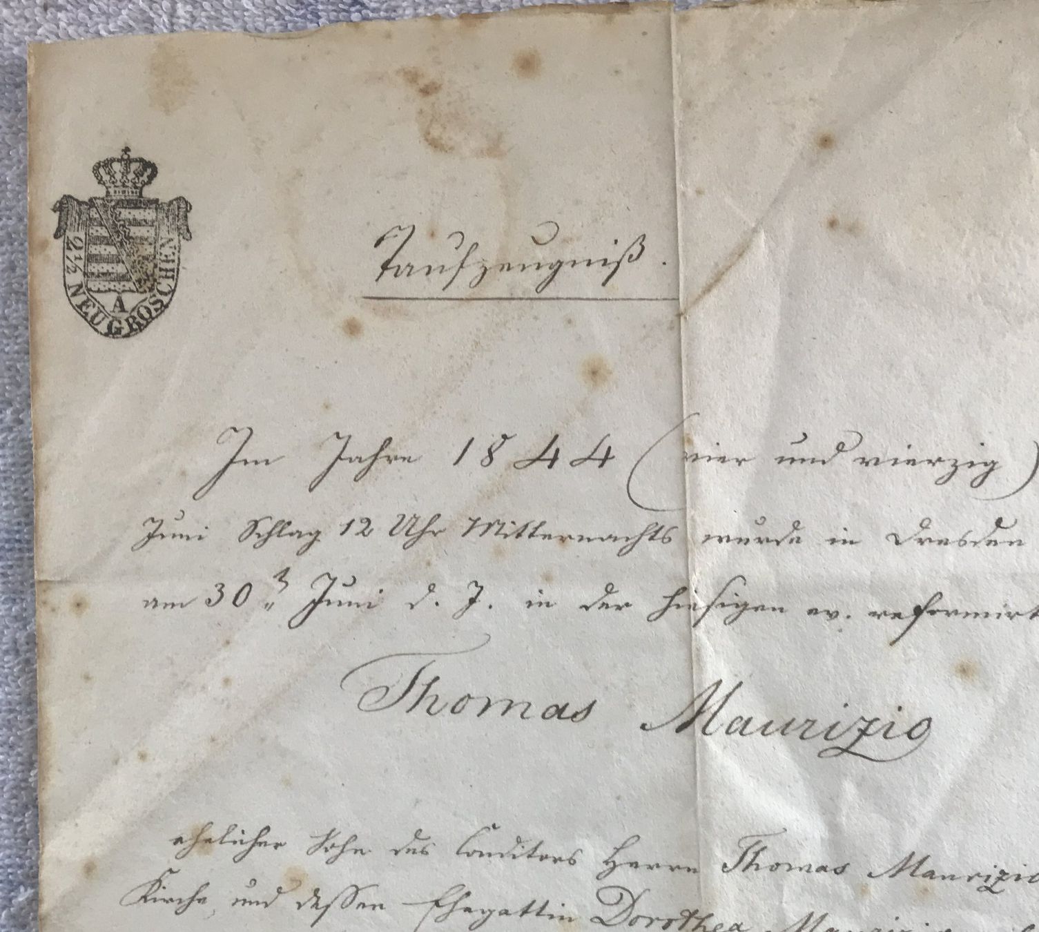 Documenti: DOKUMENT MIT SIEGEL 1846 – Usato da Ostermundigen venduto da Kari1937 3