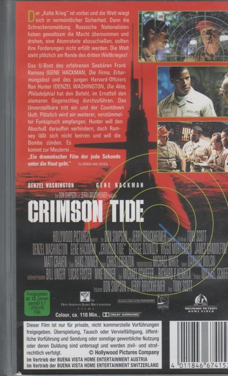 Crimson Tide - In Tiefster Gefahr (USA 1995) Hollywood P.VHS | Kaufen ...