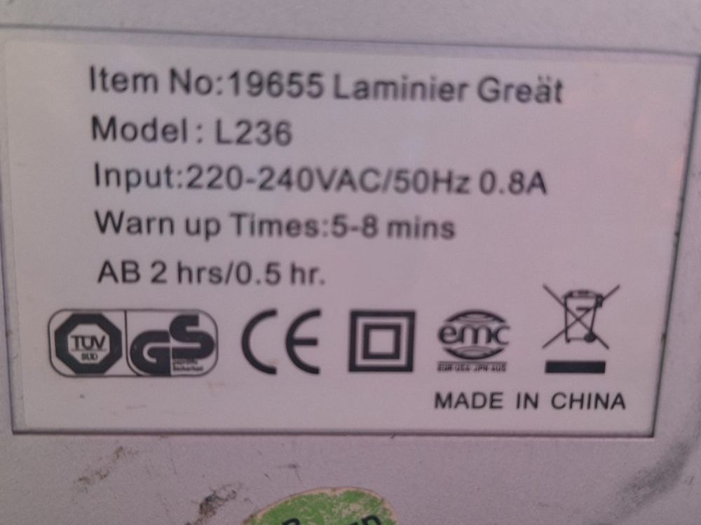 Laminiergeräte: LAMINIERGERÄT – Gebraucht aus Huttwil von Kunterbuntli 2