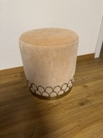 Hocker / Sitzhocker, Beige mit Gold, Top Zustand!