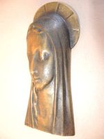 Bronze Relief Heilige Maria Wandrelief kleine Skulptur 14cm