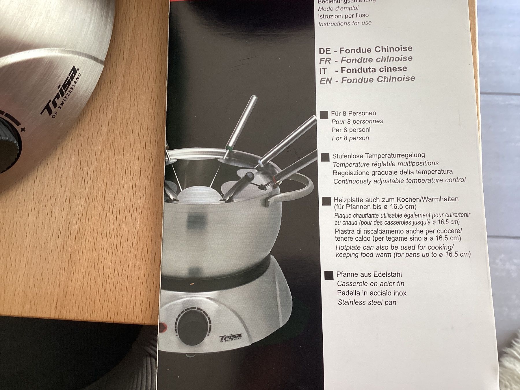 Set di piatti: Fondueset mit elektrischem Rechaut – Usato da Hüntwangen venduto da Jcougar 1