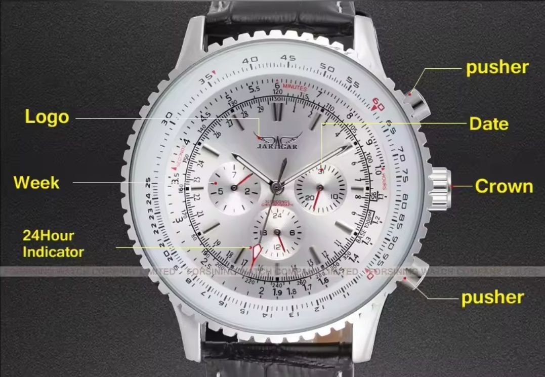 Uhren: JARAGAR Herrenuhr Automatic Chronograph Lederarmband – Neu und originalverpackt aus Münchenbuchsee von Salezm 5