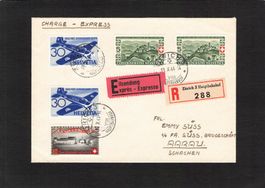 R Brief vom 19.X.44 mit attraktiver Frankatur