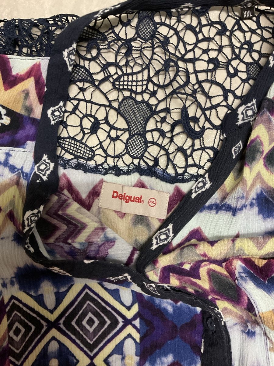 Desigual Blusen: Desigual Bluse, Gr. XXL, Spitze, Mustermix, Herbst – Gebraucht aus Spreitenbach von Nucinul 1