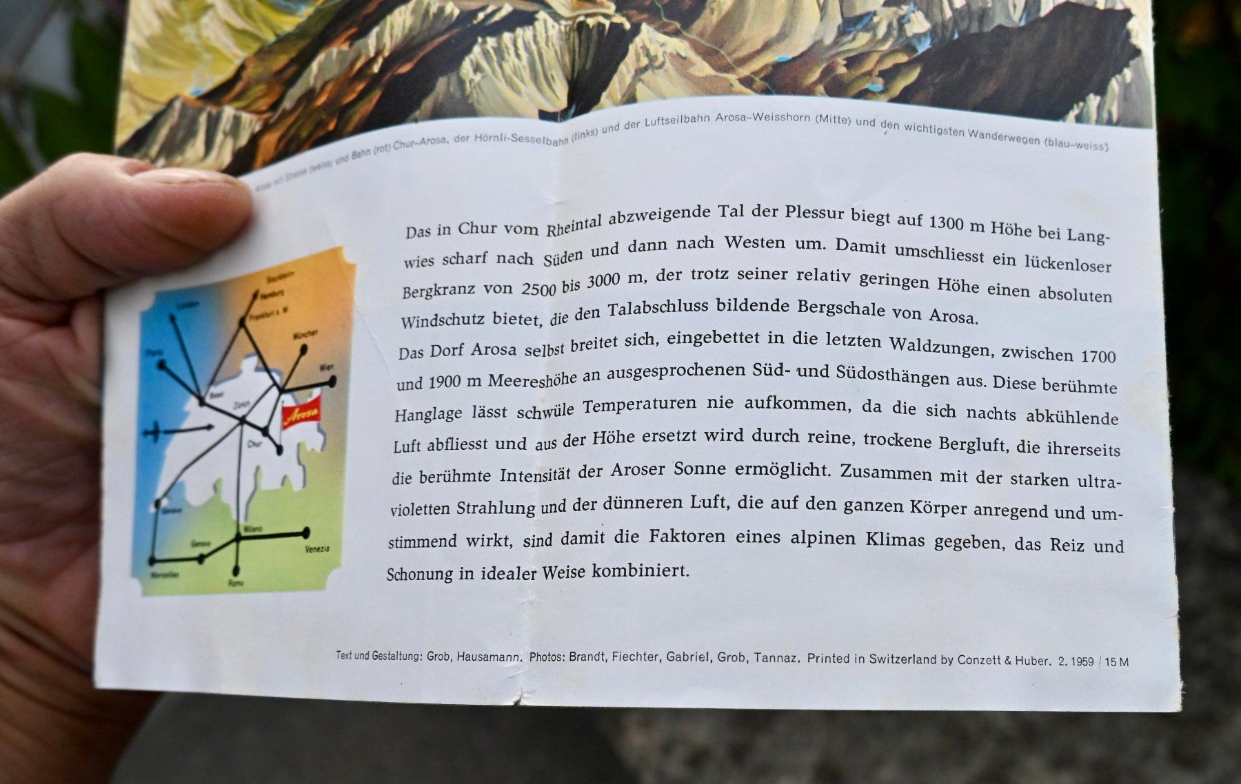 Documents: 1959 Faltprospekt AROSA Sommer – D'occasion à Pfaffhausen par mono_rec 8
