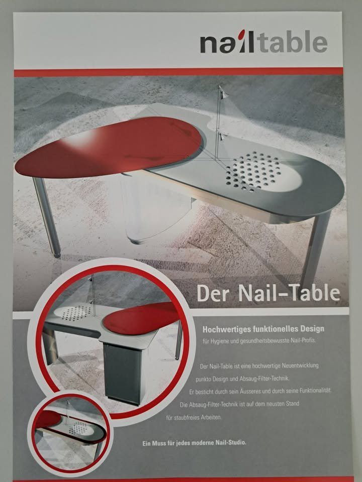 Tavoli: Nageltisch mit integrierter Absaug- und Feinstaubfilterung – Usato da Widnau venduto da Max40 3