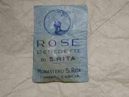 Reliquie Rosenblätter / hl.Rita Cascia Kloster Umbrien