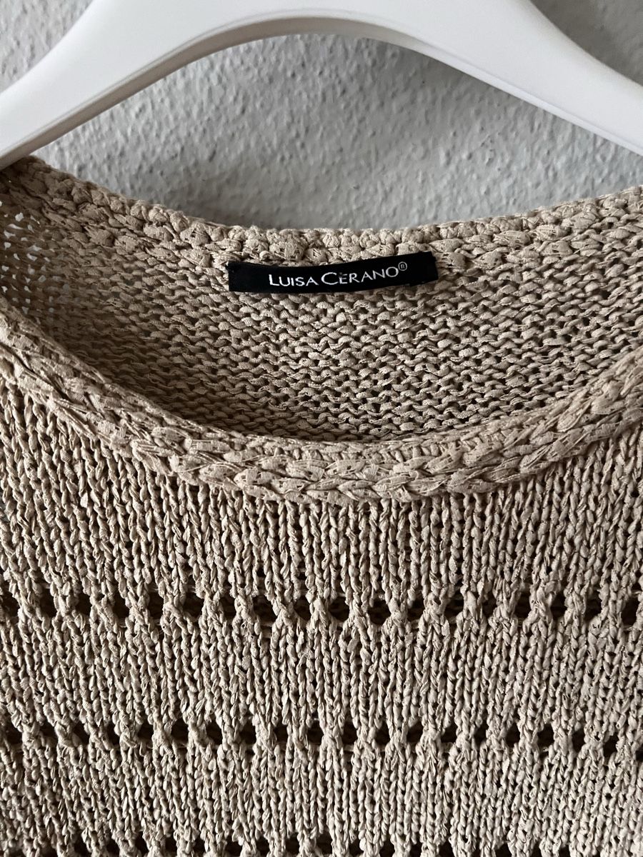 Luisa Cerano Pullover & Sweatshirts: Kurzarm Pullover Luisa Cerano, Gr. 33, beige Strick – Gebraucht aus Solothurn von Brini06 1
