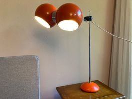 70er Jahre Kugellampe Eyeball Lampe orange