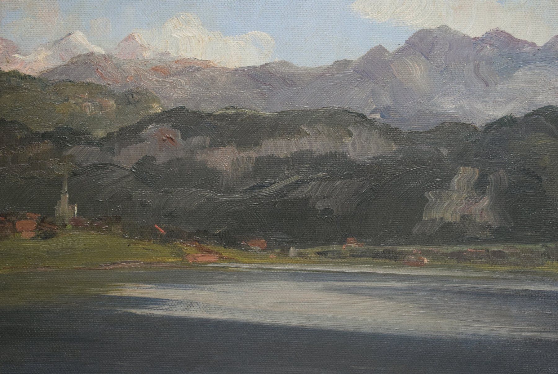 Dipinti: TOP Luigi Brignoli Thunersee Eiger Jungfrau Berner Oberland – Usato da Zürich venduto da Kunstvoll 2