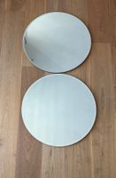 2 Wandspiegel, rund, D: 60cm, um Räume optisch zu vergrößern