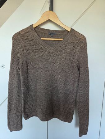 Ajour Pullover Damen S (in braun)