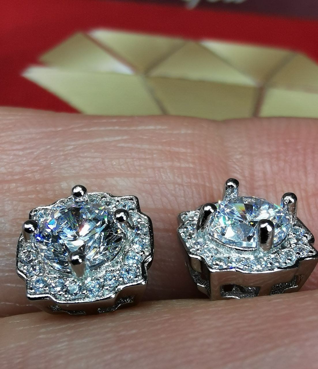 Orecchini pendenti & Orecchini a lobo: Boucles d'oreille argent avec zircons – Nuovo e nell'imballaggio originale da Reconvilier venduto da Tsma67 6