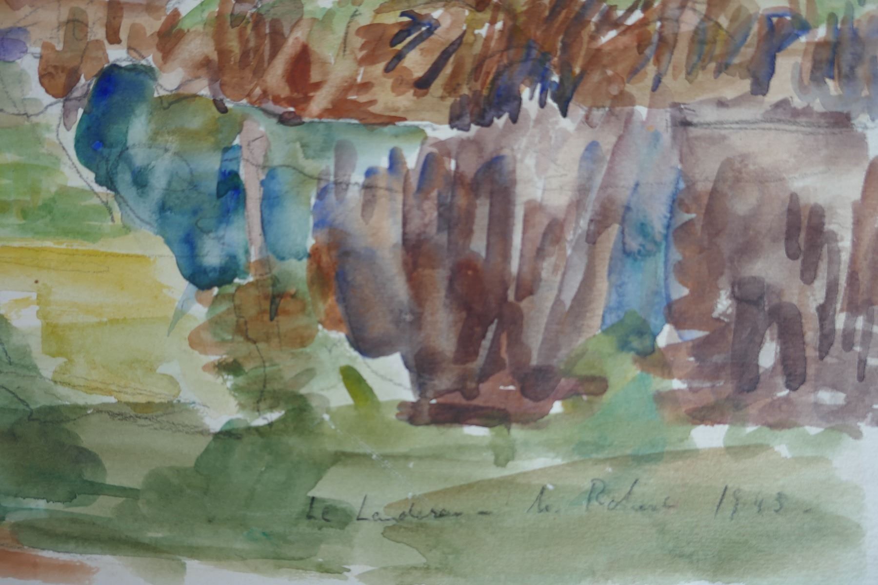 Gemälde: belle aquarelle  Landeron signée ROCHAT – Gebraucht aus Lausanne von leneko 3