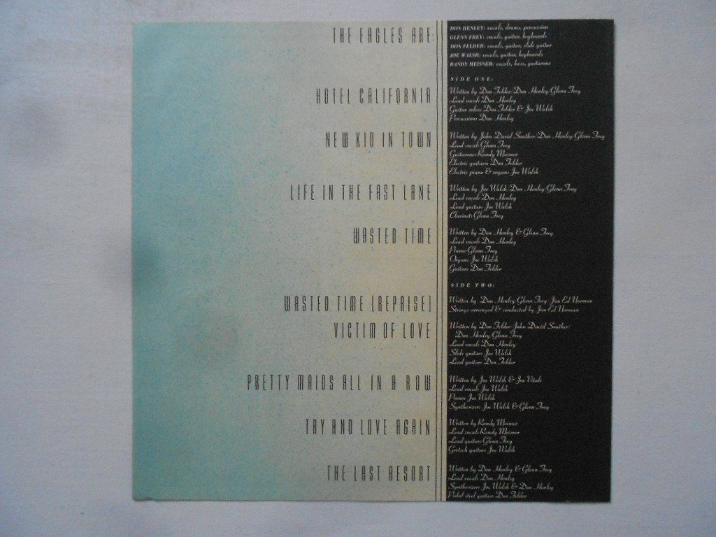 Dischi in vinile: EAGLES  -  HOTEL CALIFORNIA – Usato da Bex venduto da Giorgiob 5
