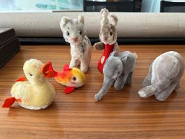 Lot aus 10 Vintage Steiff-Tieren