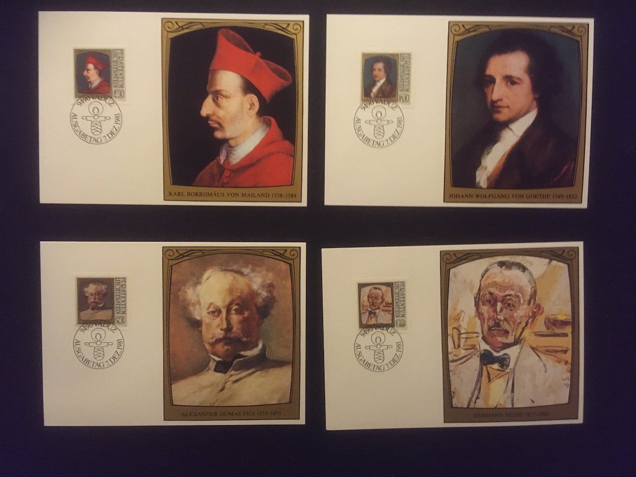 Tous les timbres: Liechtenstein Maximumkarten 1981 und 82 - je 2x – D'occasion à Nesslau par andi_hon 4